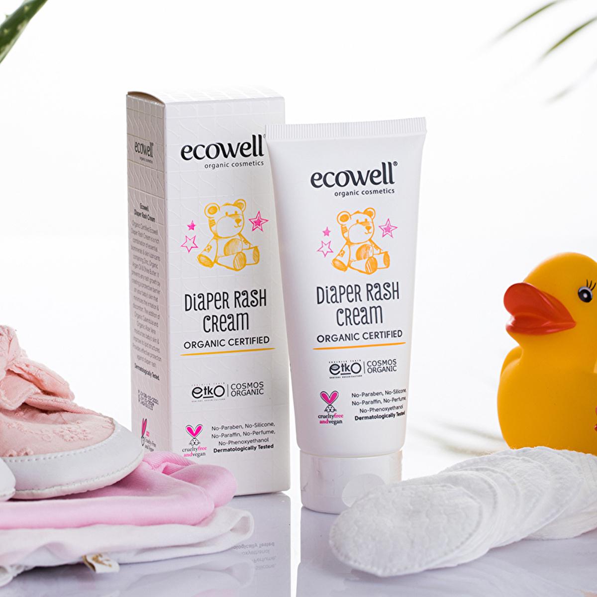 Ecowell Organic Diaper Cream - 110g, Vegan & Hypoallergenic for Newborns Ecowell Organic Diaper Cream - Gentle & Effective Organic Diaper Cream, Vegan Baby Skincare, Natural Diaper Rash Treatment, Zinc Cream for Newborns, Hypoallergenic Baby Products, Eco-Friendly Baby Care, Cruelty-Free Cosmetics, Diaper Rash Prevention, Baby Skincare, Newborn Essentials, Gentle Skincare, Chemical-Free Baby Products