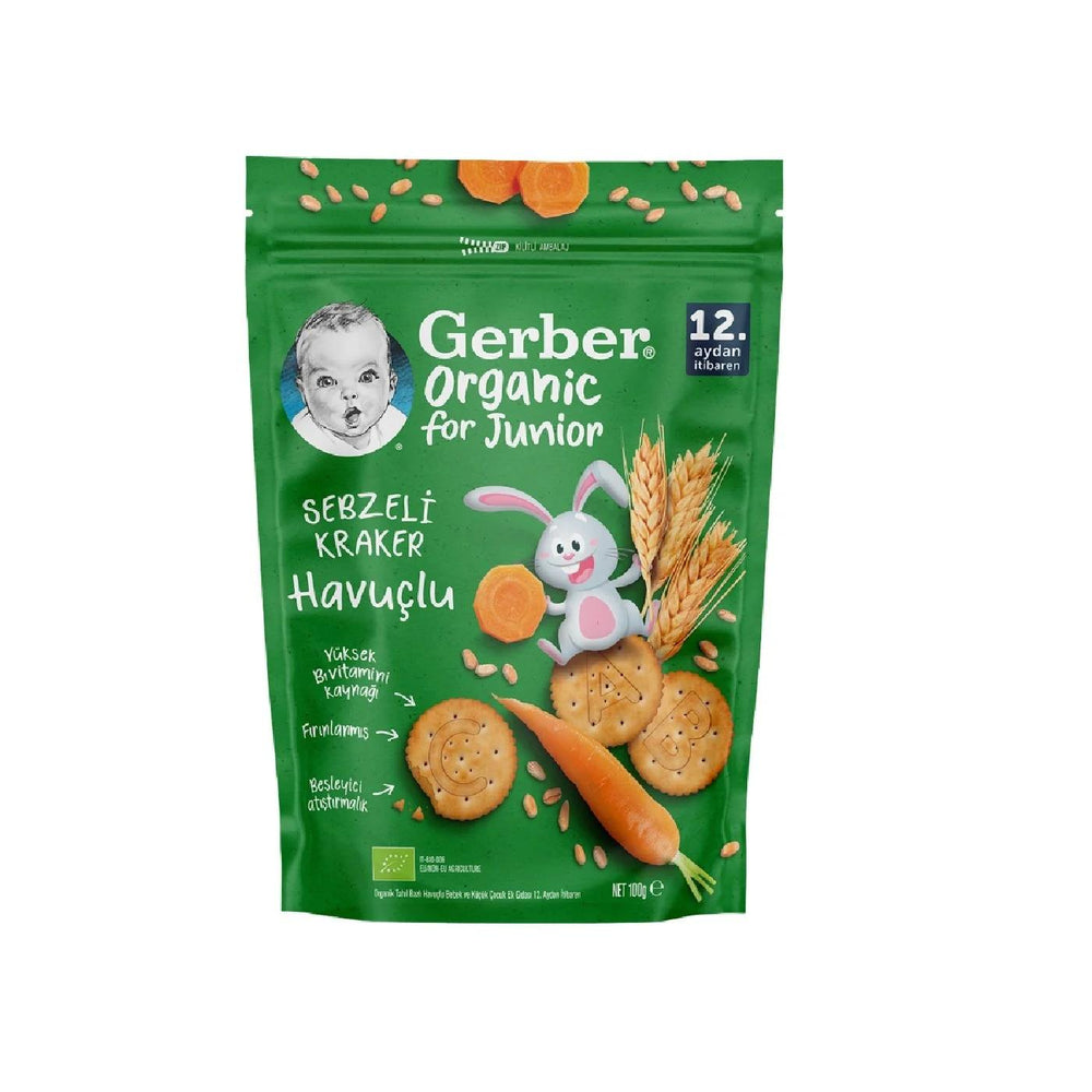 Gerber Organic Grain-Based Carrot & Vegetable Cracker 100 g