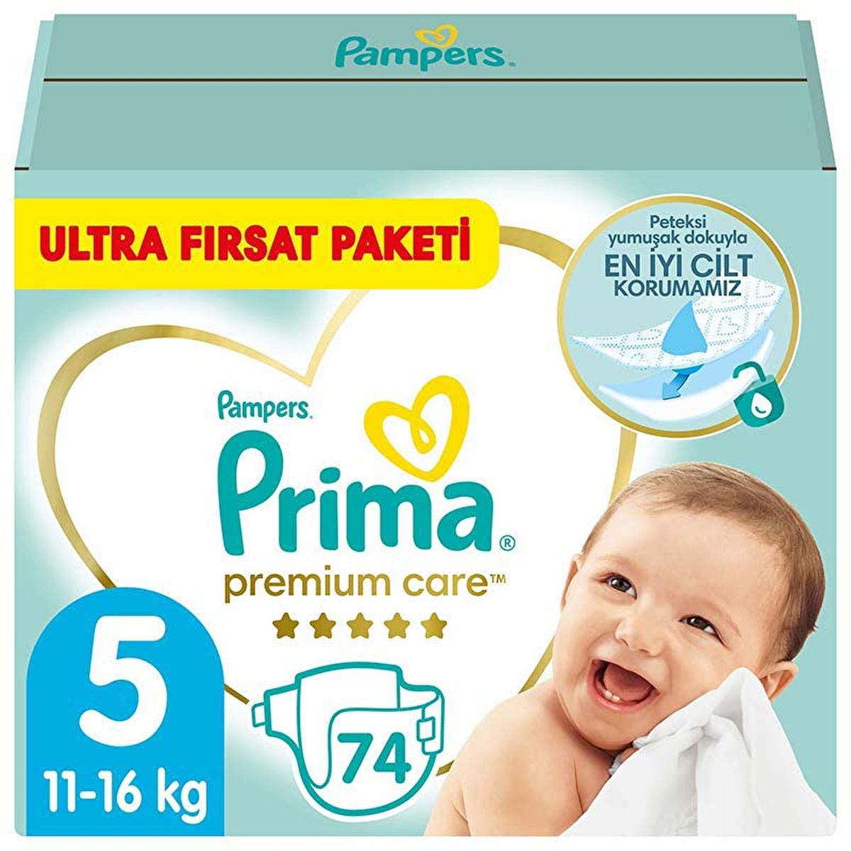 Prima Premium Care Baby Diapers, Size 5, 74 Count - Dermatologically Tested, Leakage Protection Prima Premium Care Diapers - Dermatologically Tested & Leak Proof baby diapers, premium care diapers, dermatologically tested diapers, leakage protection diapers, Prima baby diapers, size 5 diapers, 74 count diapers, baby care products, infant hygiene, sensitive skin diapers, Prima Premium Care