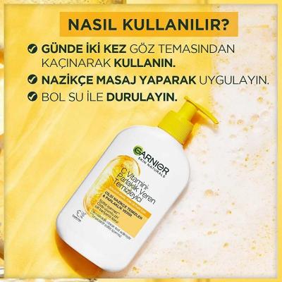 Garnier Vitamin C Brightening Facial Cleanser - 8.45 fl oz, Vegan & Sulfate-Free, Moisturizing & Brightening for Dull Skin Garnier Vitamin C Facial Cleanser - Brightening & Moisturizing Garnier Vitamin C Brightening Facial Cleanser, Vitamin C facial cleanser, Glycerin moisturizing cleanser, Vegan facial cleanser, Sulfate-free skincare, Brightening facial wash, Facial cleanser, Skincare, Vegan skincare, Sulfate-free cleanser, Brightening skincare, Garnier skincare, Moisturizing facial wash, Dull skin solutio