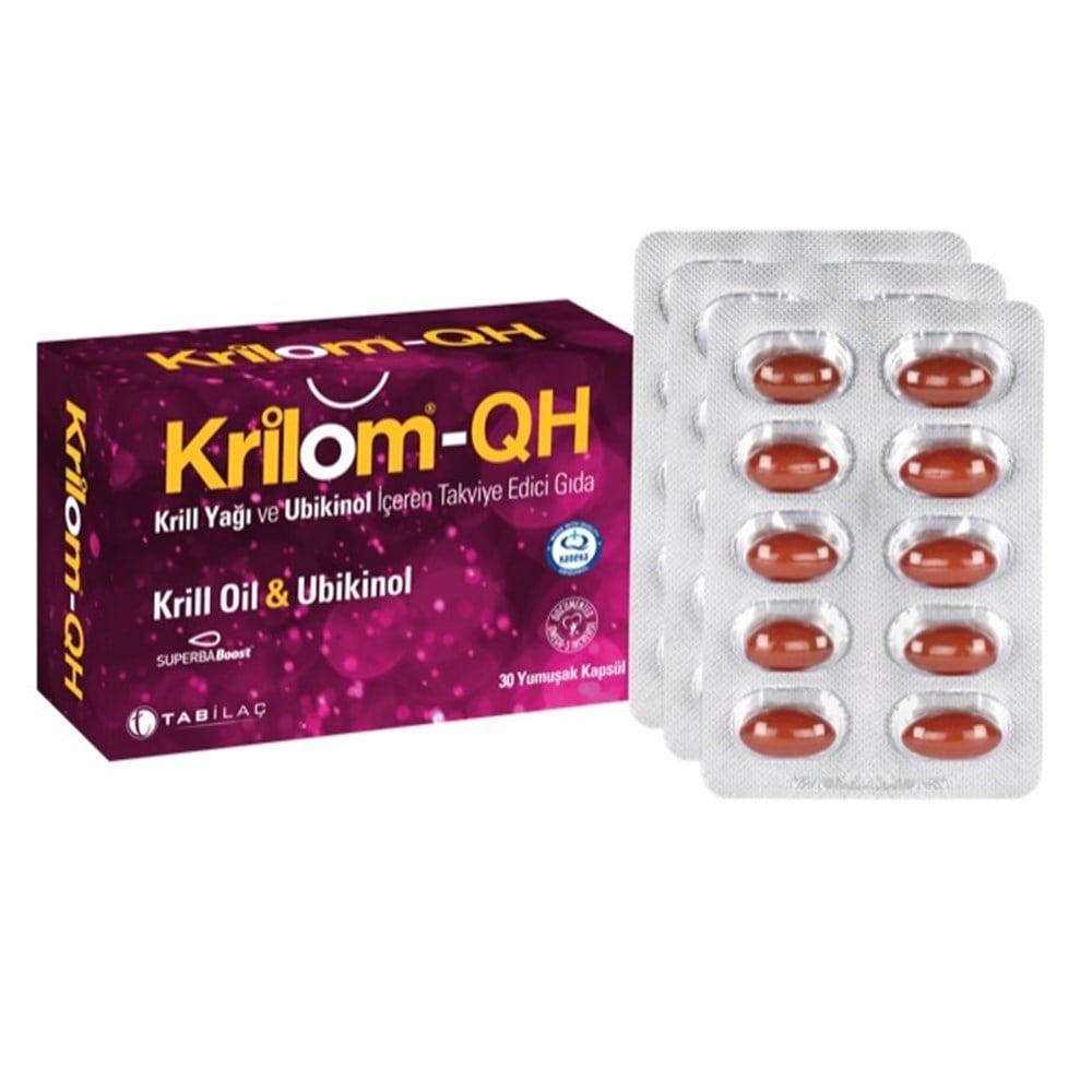 Krilom-QH Omega-3 Krill Oil Capsules with Ubiquinol - Antioxidant Support, Heart Health, 30 Count Krilom-QH Krill Oil Capsules with Ubiquinol - Omega-3 & Antioxidant Support dietary supplement, krill oil capsules, ubiquinol, Coenzyme Q10 supplement, omega-3 fatty acids, antioxidant support, heart health, cognitive function, wellness, nutritional support, health supplements, krill oil benefits, ubiquinol benefits