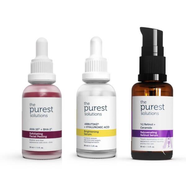 The Purest Solutions Skincare Serum Set - Anti-spot, Brightening & Rejuvenating Serum with Hyaluronic Acid & - Face Serum