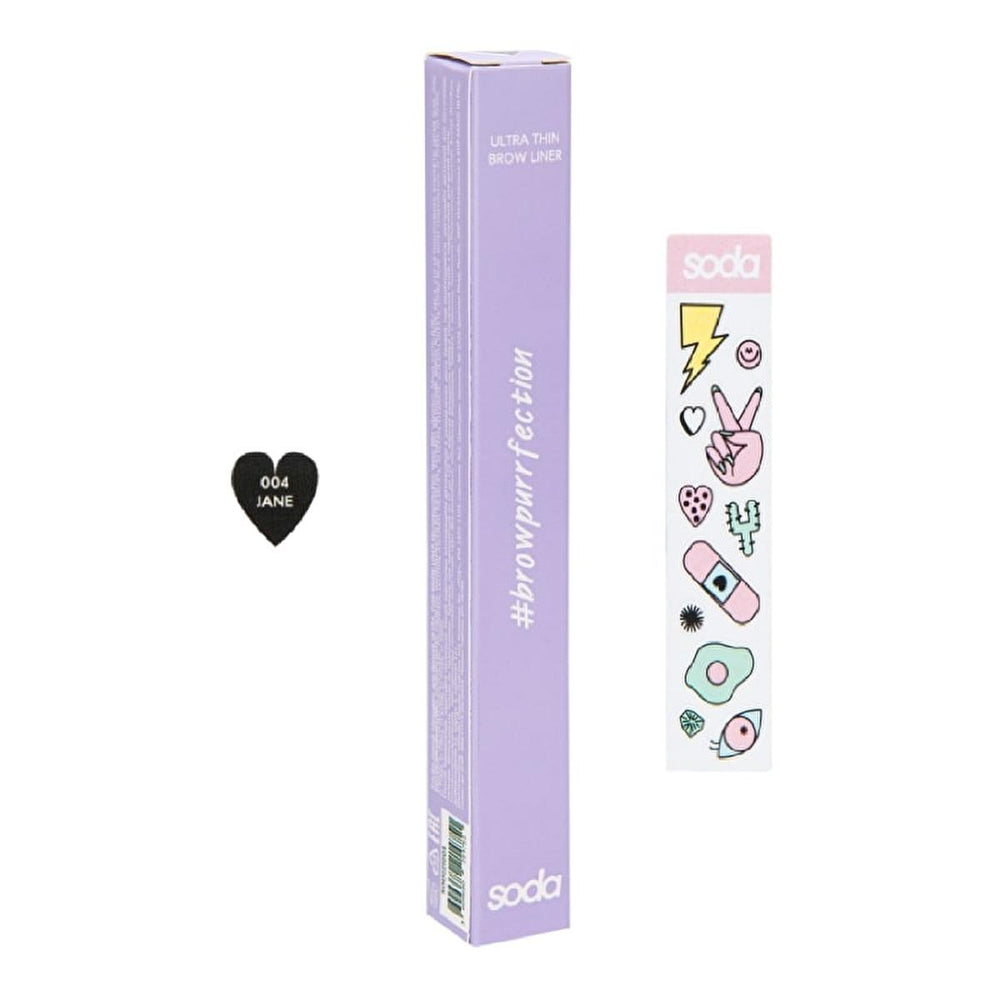 Soda Ultra Thin Brow Liner - Precise Eyebrow Definition, Long-Lasting Formula, Natural Colors - view 2