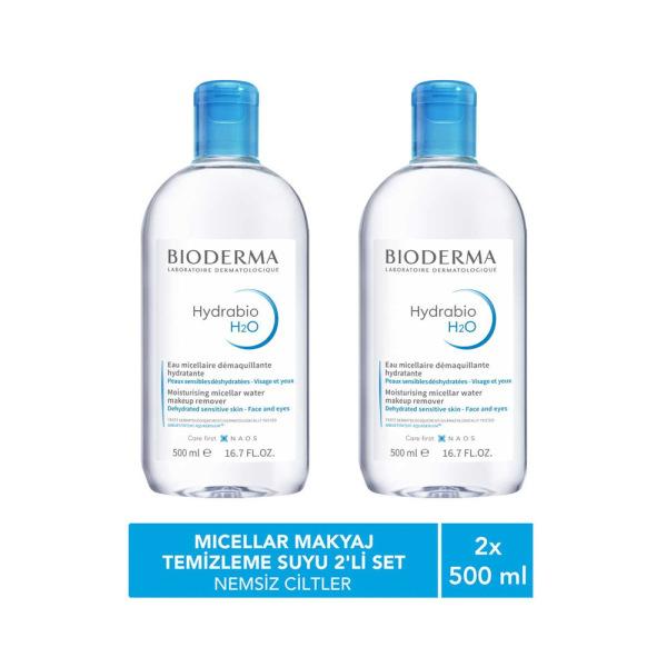 Bioderma Hydrabio H2O Micellar Water for Hydration and Makeup Removal, Fragrance-Free Skincare, 2x500ml Bioderma Hydrabio H2O Micellar Water - Gentle Skincare micellar water, hydrating cleanser, makeup remover, hypoallergenic skincare, fragrance-free skincare, Bioderma, Hydrabio H2O, sensitive skin, dry skin, dehydrated skin, gentle cleansing, long-lasting hydration, skincare, beauty, cosmetics, twin set, 2x500ml