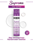 Morfose Supreme Hair Spray 250ml - Strong Hold Styling with Ceramide, Biotin & Keratin Morfose Supreme Hair Spray - Strong Hold with Ceramide & Biotin Hair Spray, Strong Hold Styling Product, Nourishing Hair Care, Ceramide Hair Spray, Biotin Hair Spray, Keratin Hair Spray, Hair Styling, Hair Care, Morfose, Supreme Hair Spray, 250ml, Styling Products, Hair Products, Ceramide, Biotin, Keratin, Healthy Hair, Hair Vitality, Shine, Quick Styling, No Residue, All Hair Types