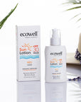 Ecowell Organic Sunscreen Lotion - 30 SPF, Vegan & Mineral UVA UVB Protection, Moisturizing & Eco-Friendly - Sunscreen
