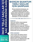 Bioxcin Quantum Shampoo for Oily Hair - Anti-Hair Loss, Natural Ingredients, 10.14 fl oz Bioxcin Quantum Shampoo for Oily Hair - Natural Ingredients shampoo for oily hair, Bioxcin Quantum shampoo, anti-hair loss shampoo, natural ingredients hair care, hair care for oily scalp, oily hair solution, hair nourishment, sebum control, hair growth promotion, daily hair care, hair strengthening, BIOCOMPLEX B11, Niacinamide, peptides, hair care routine, healthy hair, hair loss solution