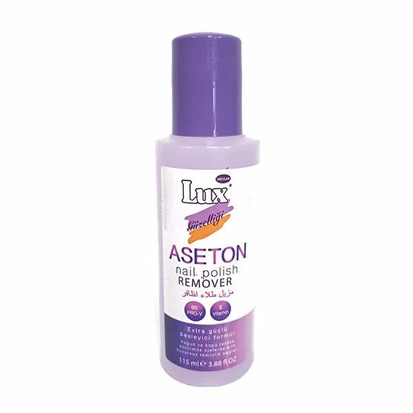 Lux Nail Polish Remover - 115ml Acetone Formula with B5 PRO-V & Vitamin E Lux 115ml Nail Polish Remover with B5 PRO-V & Vitamin E nail polish remover, acetone nail remover, lux oje çıkarıcı, 115 ml nail polish remover, effective nail polish remover, nail care, beauty products, cosmetics, nail health, nourishing nail care, B5 PRO-V, Vitamin E, acetone formula