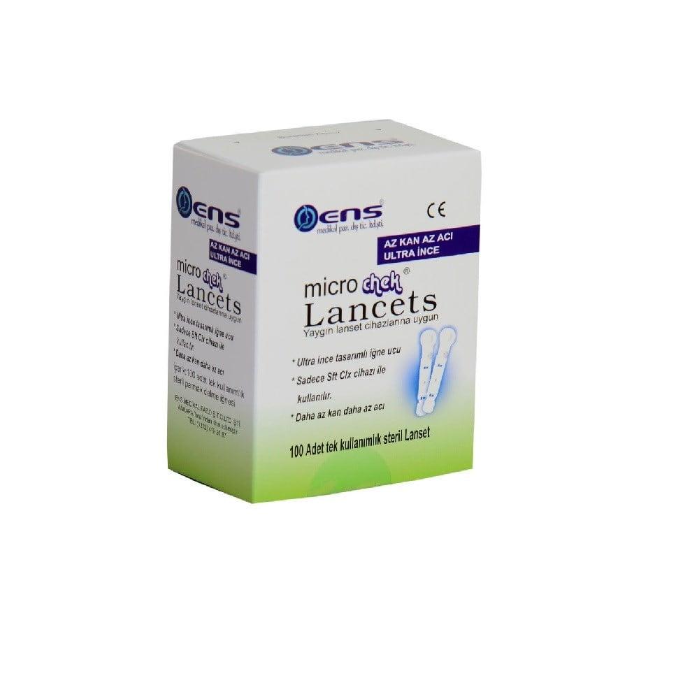 Ens Micro Chek Lancets 100 Count - Sterile, Ultra-Thin Needle Lancets for Sft Clx Devices, Comfortable Blood Glucose Monitoring Ens Micro Chek Lancets 100 Count - Comfortable Blood Glucose Monitoring Lancets for blood glucose monitoring, Sterile lancets, Sft Clx compatible lancets, Minimal pain lancets, Diabetes management supplies, Blood glucose testing, Diabetes care, Medical supplies, Lancets, Glucose monitoring, Diabetes testing, Sft Clx lancets, Ens Micro Chek Lancets