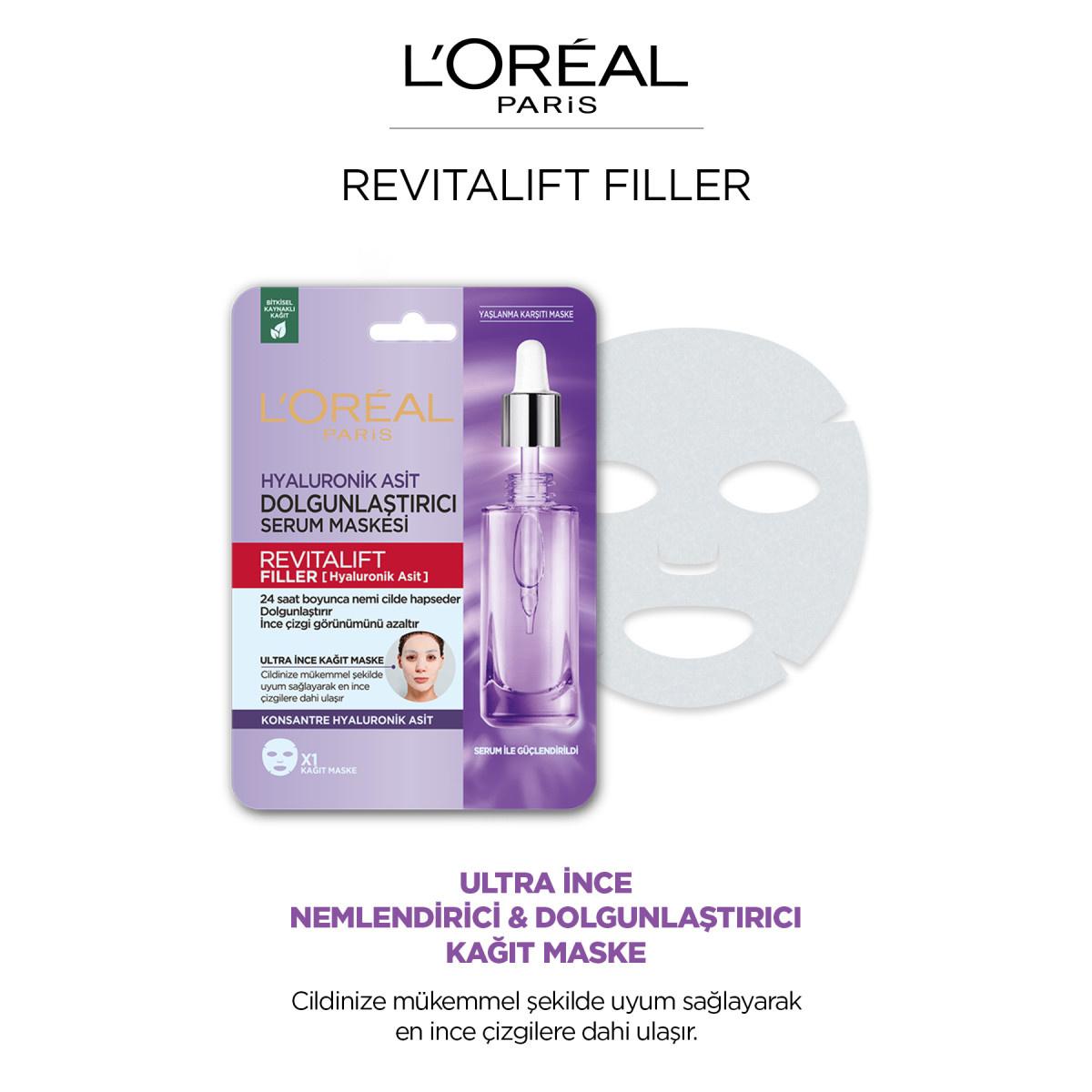 Loreal Paris Revitalift: Hyaluronic Acid Serum Mask - Intense Hydration & Fine Line Reduction - Plumping & Anti-Aging Face Treatment Loreal Hyaluronic Acid Mask: Hydrate & Reduce Fine Lines hyaluronic acid mask, serum mask, anti-aging mask, hydrating face mask, plumping face mask, fine line reduction, Loreal Revitalift, sheet mask for dry skin, skin hydration treatment, facial serum mask, hyaluronic acid, intense hydration, dry skin, dehydrated skin, at-home facial treatment, skin elasticity, skin radiance,