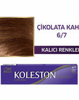 Wella Koleston 6/7 Chocolate Brown Hair Dye - Permanent, Gray Coverage, Easy Application - view 5