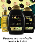 OGX Kukui Oil Conditioner - Moisturizing Anti-Frizz Hair Care for Dry Damaged Hair