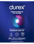 Durex Intense Condoms - 10 Pack, Enhanced Sensation for Intimate Protection & Pleasure