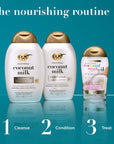 OGX Coconut Milk Shampoo - Sulfate-Free, Nourishing Hair Care for Dry or Damaged Hair