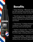Morfose Ossion Premium Barber Purifying Shampoo 17oz - Nourishing Formula | Salon Quality