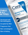 CeraVe Moisturizing Cream - Hydrating, Fragrance-Free, Non-Comedogenic for Dry Skin - 6 fl oz