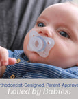 Chicco Orthodontic Pacifier for Newborns - Silicone, 0-2 Months, 2-Pack
