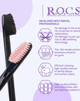 R.O.C.S. Black Edition Toothbrush - Elegant Design | Medium Hardness