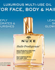 Nuxe Multi-purpose Beauty Oil - Natural Skincare, Nourishing Hair Care, Non-greasy Moisturizer - 3.38 fl oz