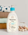 Aveeno Baby Moisturizing Lotion for Sensitive Skin - Natural Baby Skincare with Prebiotic Oat