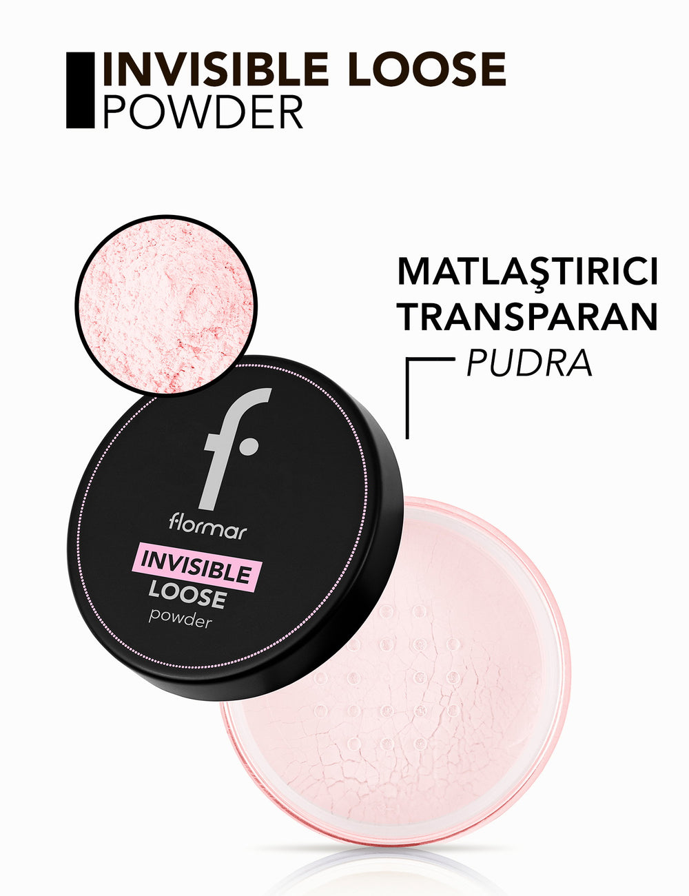 Flormar Invisible Loose Powder Semi-Matte Setting Powder 18g