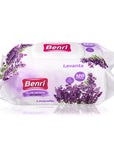 Benri Lavender Wet Wipes 120 Count - Soft and Gentle | Travel Size - Image
