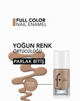 Flormar Full Color Extra Pigmented Nail Polish Go Nude - 0.5 Fl Oz | Long Lasting