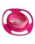 Babyjem Non-Spill Bowl Pink - 360-Degree Rotating | Baby Feeding - Image