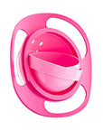 Babyjem Non-Spill Bowl Pink - 360-Degree Rotating | Baby Feeding - Image