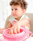 Babyjem Non-Spill Bowl Pink - 360-Degree Rotating | Baby Feeding - Image