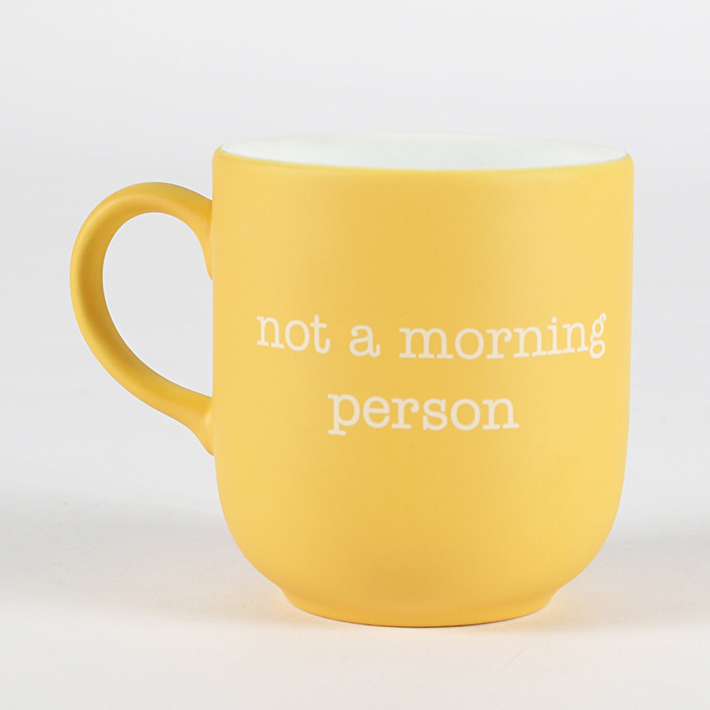Not A Morning Person Yellow Mug 400cc - Ceramic Coffee Cup | Fun Design