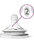 Philips Avent Natural Nipple 2 Holes - 1 Month+ | 2-Pack