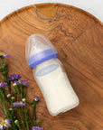 Lansinoh Glass Feeding Bottle 160ml + NaturalWave Bottle Teat Slow Flow - image 2