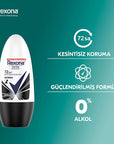 Rexona Invisible Black & White Women Roll-On Deodorant 50ml | 72 Hour Protection