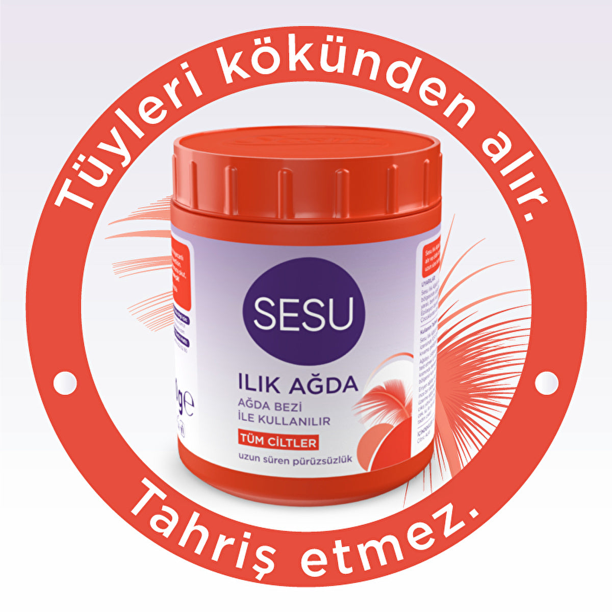 Sesu Warm Wax Orange 250g - Smooth Skin Hair Removal - Image