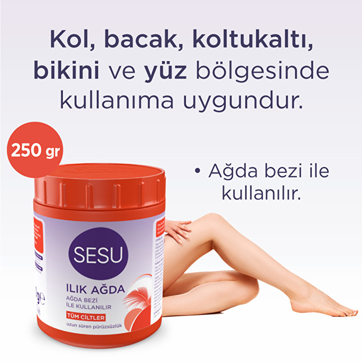 Sesu Warm Wax Orange 250g - Smooth Skin Hair Removal - Image