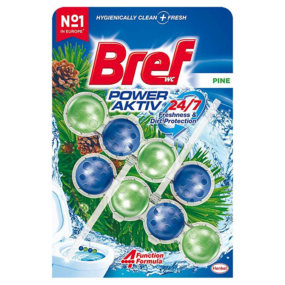 Bref Toilet Block Duopack Pine - Effective Cleaning | 2 Pack - Image