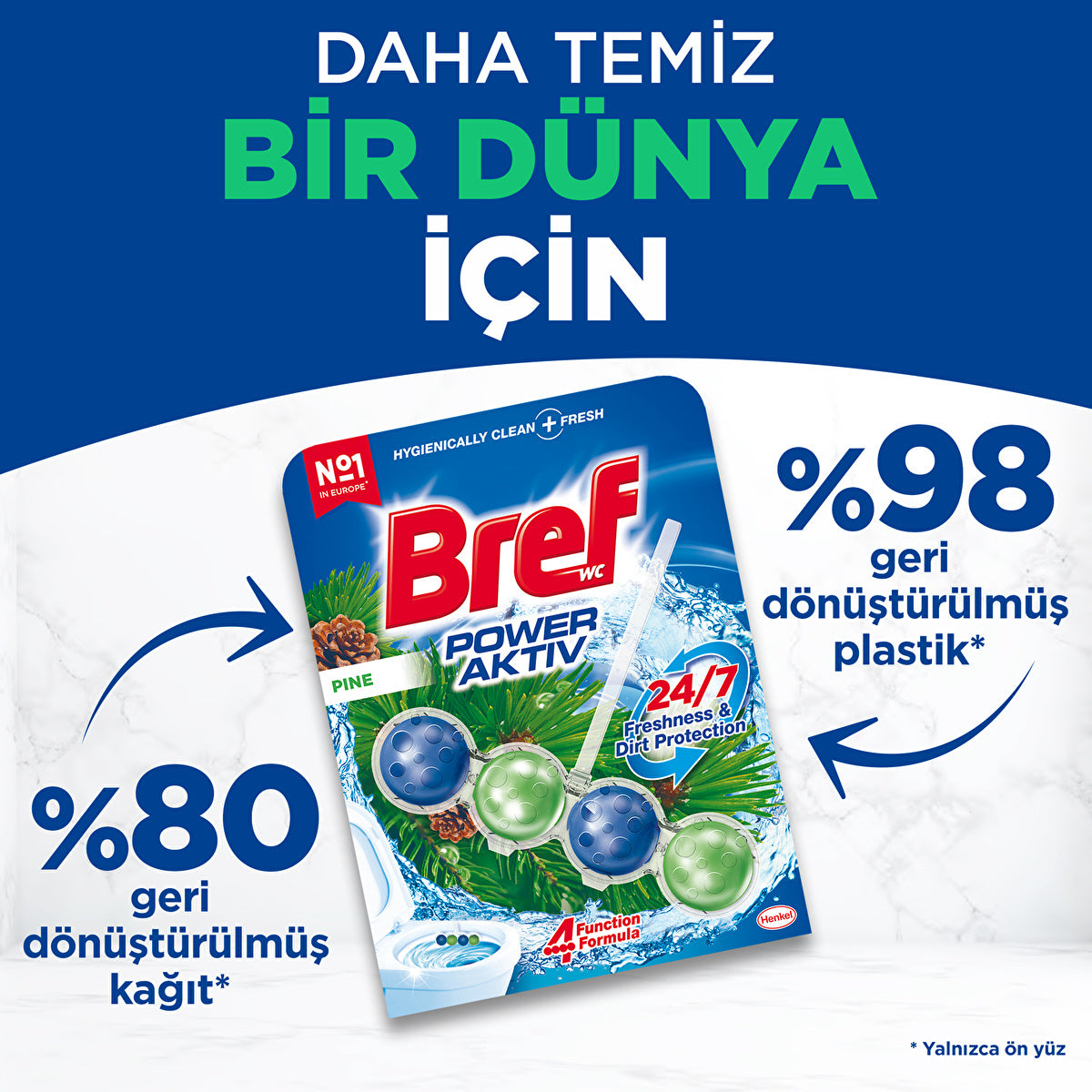 Bref Toilet Block Duopack Pine - Effective Cleaning | 2 Pack - Image