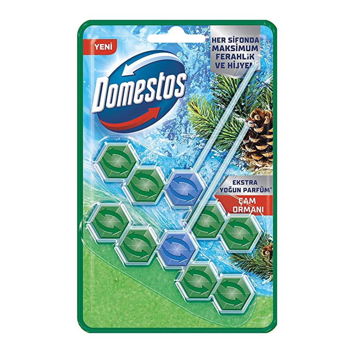 Domestos Toilet Block Pine Forest 100g - Maximum Freshness and Hygiene - Image