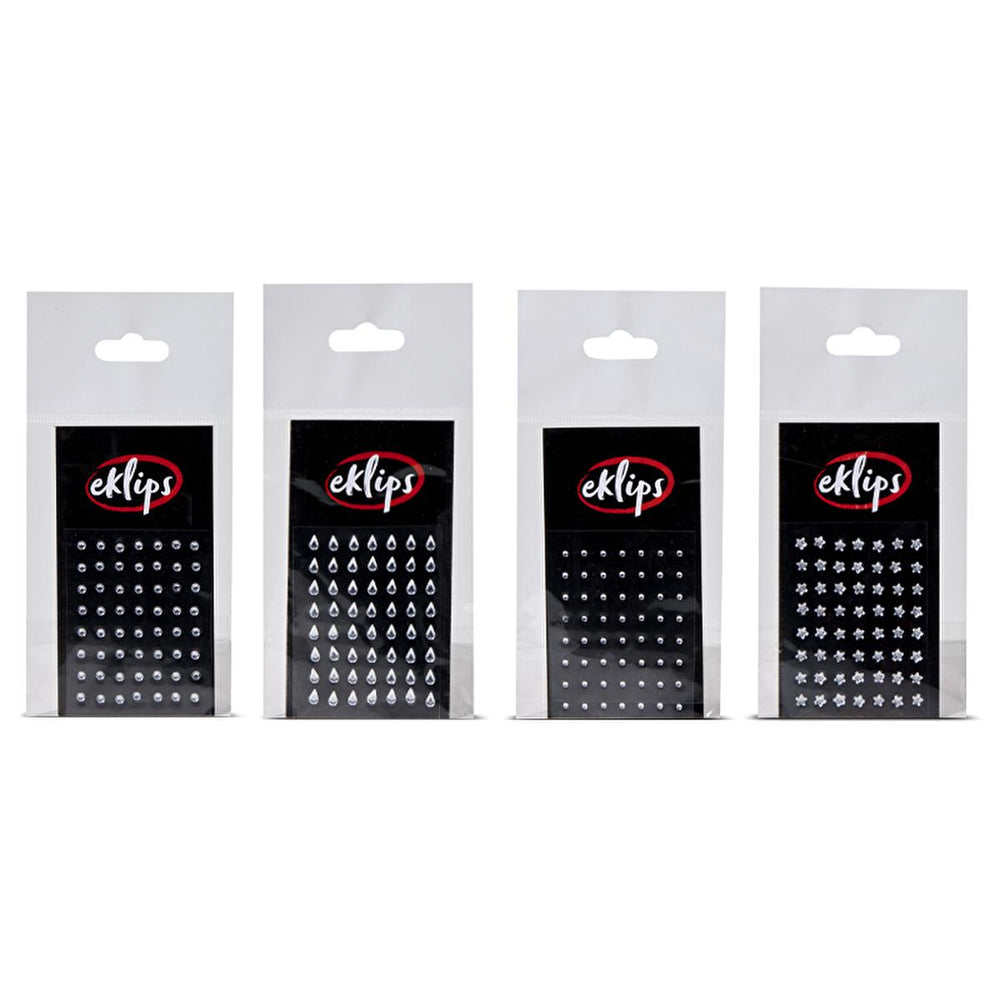 Eklips Face Jewels - Self-Adhesive Rhinestones for Makeup, Festival & Party Decorations