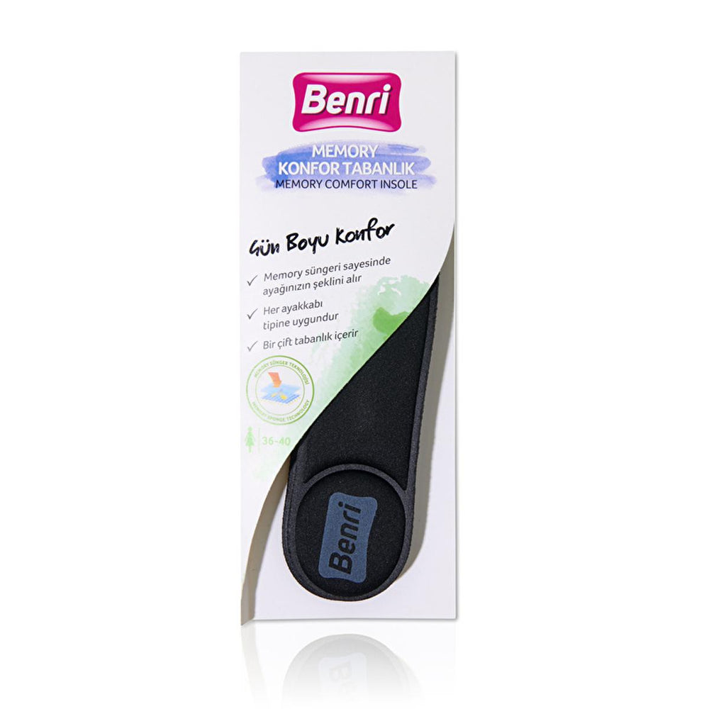 Benri Memory Foam Insoles for Women - Comfortable, Customizable, Breathable Foot Support (Sizes 36-40) - view 2