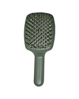 Janeke Curvy M Open-Back Hairbrush in Green SP508A