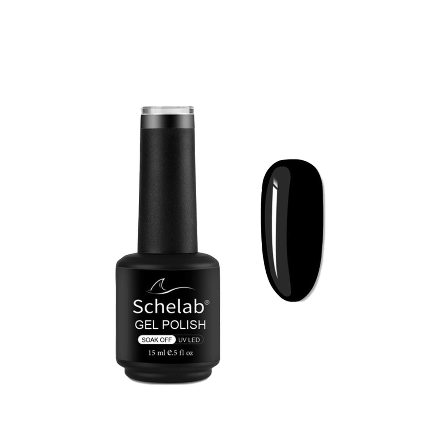 Schelab Long-Lasting 3-Step Gel Nail Polish - Black (001 Siyah), 0.51 fl oz Schelab 3-Step Gel Nail Polish - Long Lasting Black long-lasting nail polish, gel nail polish, black nail polish, Schelab nail polish, 3-step nail polish, nail care, beauty products, cosmetics, durable nail finish, high-gloss nail polish, salon-quality nail polish, easy nail care, nail coloring, beauty essentials