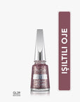 Flormar Glitter Yarı Saydam Simli Oje GL39 Red In Silver - Long Lasting Semi-Transparent Nail Polish - view 2