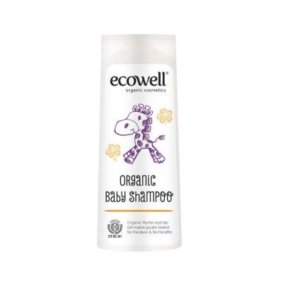 Ecowell Organic Baby Shampoo 300ml - Gentle, Natural Hair & Body Wash for Sensitive Skin - Paraben & SLS Free - Prevents Cradle Cap Ecowell Organic Baby Shampoo - Natural & Gentle - Cradle Cap organic baby shampoo, baby shampoo, natural baby shampoo, cradle cap shampoo, gentle baby shampoo, organic baby hair wash, paraben free baby shampoo, baby hair and body wash, organic shampoo, natural shampoo, baby wash, hair wash, baby bath, sensitive skin, hypoallergenic, myrtle water, orange oil, paraben-free, silic