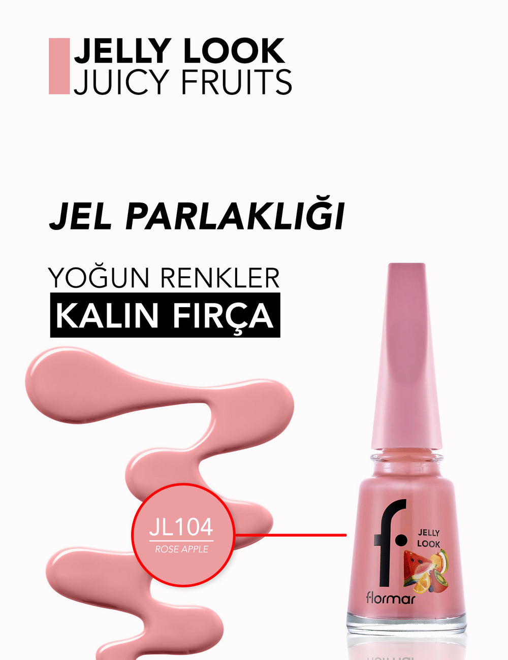 Flormar Juicy Fruits Jelly Look High-Shine Nail Polish