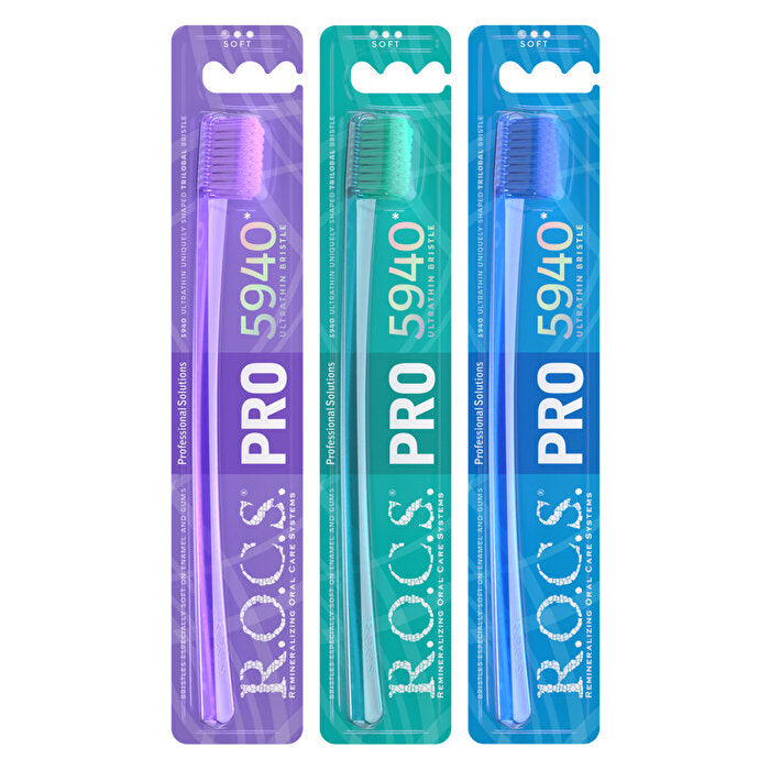 ROCS PRO 5940 Soft Toothbrush - Gentle Bristles | Adult Use