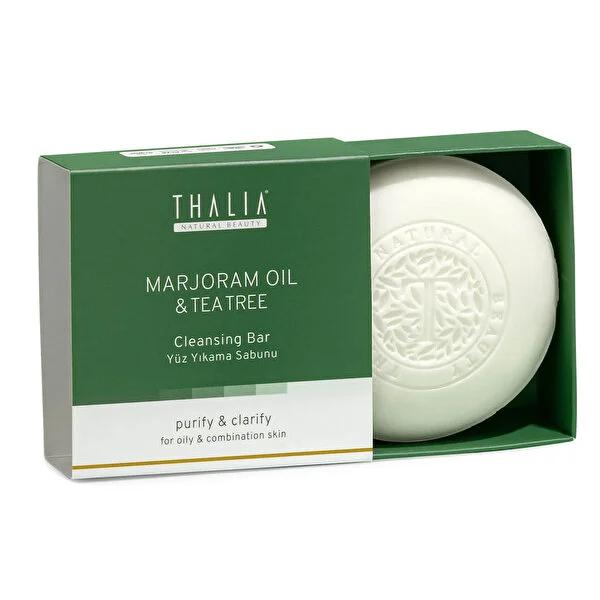 Thalia Marjoram & Tea Tree Oil Skin Care Soap Bar - Natural Cleansing for Oily & Combination Skin, Pore Cleansing, Facial Cleansing Bar, 120g Thalia Marjoram & Tea Tree Oil Soap - Oily Skin Cleanser marjoram soap, tea tree oil soap, skin care soap, oily skin cleanser, combination skin soap, vegetable based soap, pore cleansing soap, natural skin care, Thalia soap, facial cleansing bar, oily skin, combination skin, facial cleanser, natural soap, cleansing bar, skin care, marjoram extract, tea tree oil, blemi
