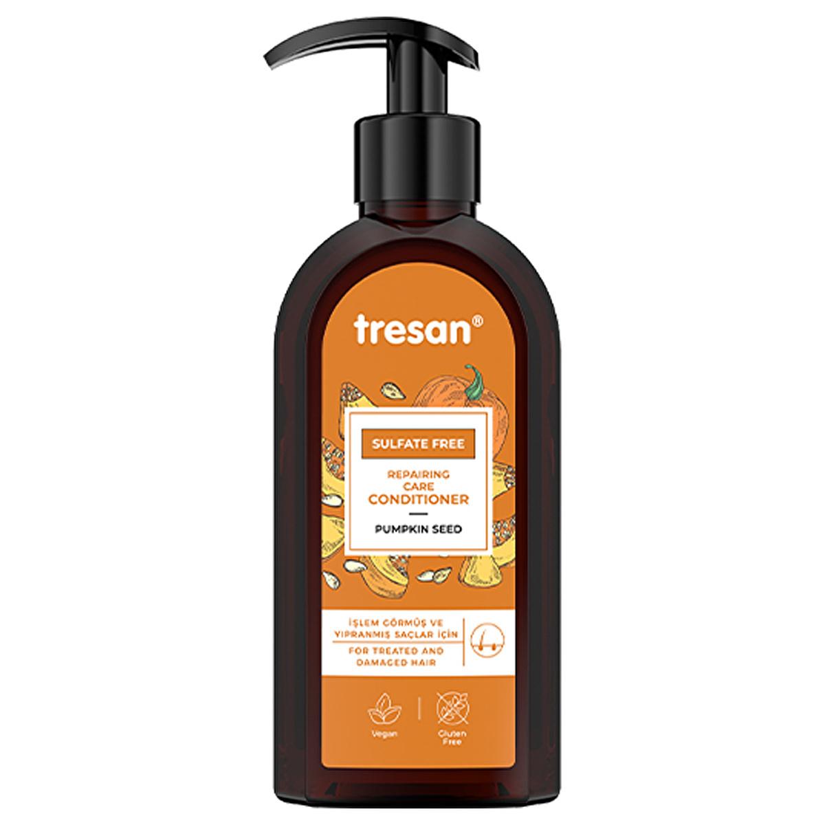 Tresan Sulfate-Free Hair Conditioner with Pumpkin Seed Oil - Nourishing Repair for Damaged Hair Tresan Sulfate-Free Hair Conditioner - Repair Damaged Hair Sulfate-free hair conditioner, Hair repair treatment, Pumpkin seed oil hair care, Natural hair conditioner, Daily hair care routine, Hair nourishment, Damaged hair repair, Natural hair care products, Hair care conditioner, Tresan hair products
