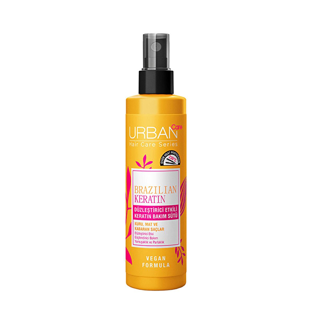 Urban Care Brazilian Keratin Hair Smoothing Milk: Heat Protection & Frizz Control, Vegan & UV Protection - Keratin Hair Treatment for Smooth, Straight Hair Urban Care Keratin Hair Smoothing Milk - Frizz Control & Heat Protect keratin hair treatment, hair straightening product, heat protectant spray, frizz control hair, vegan hair care, Brazilian keratin treatment, smoothing hair milk, marula oil hair, hair repair treatment, UV protection hair, keratin treatment, hair smoothing, heat protection, frizz contro